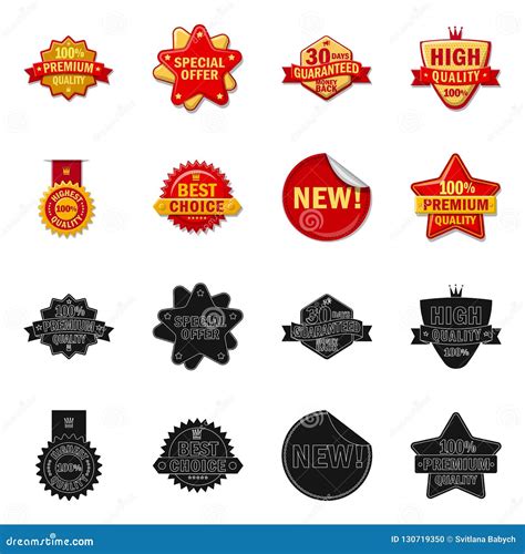 Vector Design Of Emblem And Badge Icon Collection Of Emblem And Sticker Stock Symbol For Web