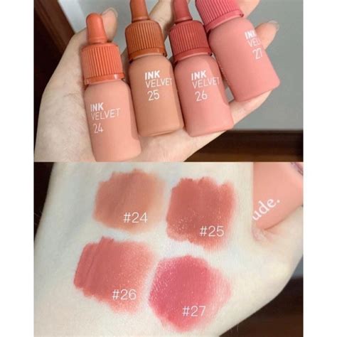 Son Chiết Son Kem Lì Peripera Ink Velvet Nude 25 26 30 27 17 46 INK VELVET Shopee Việt Nam