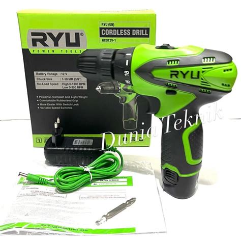 Jual RYU Cordless Drill RCD12V 1 Mesin Bor Cordless 12V Bor Obeng Bor