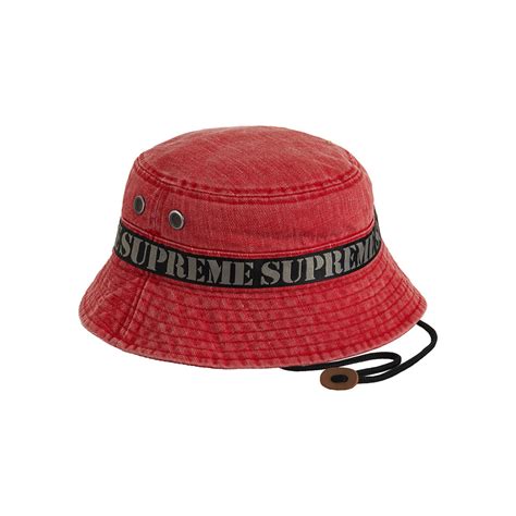 Supreme Stencil Webbing Boonie Redsupreme Stencil Webbing Boonie Red