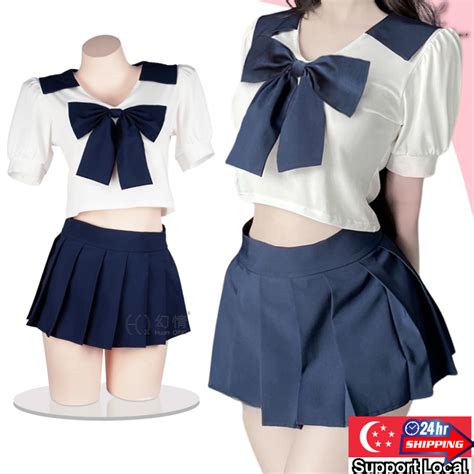 L L Lingerie Women Sexy Student JK Skirt Schoolgirl Bow Tie Uniform For Roleplay Sex 女性感情趣诱惑学生JK