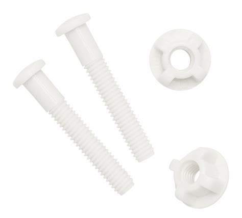 Buy Universal White Plastic Toilet Seat Hinge Bolt Screw For Top Toilet