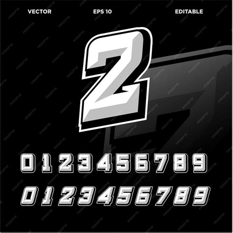 Premium Vector Racing Number Effect Design Vector