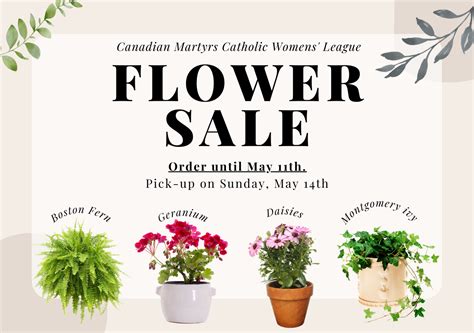 Spring Flower Sale — Canadian Martyrs