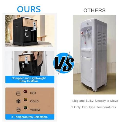 Top Loading Countertop Water Cooler Dispenser Electric Hot And Cold Water Dispenser 3