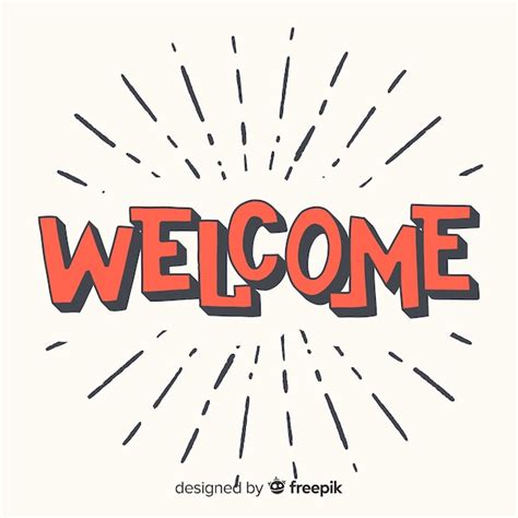 Concepto Moderno De Lettering De Welcome Vector Gratis