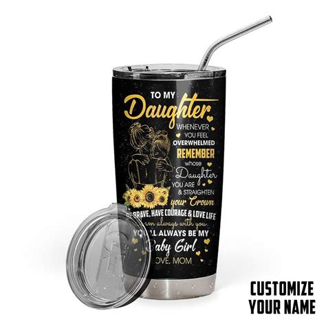 Stormmerch 3d Mom To Daughter Sunflower Custom Stainless Steel Tumbler