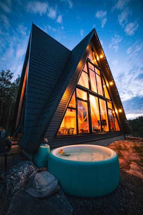 Modern and Different Black A-Frame Cabin Design Idea | MODERN TINY CABINS