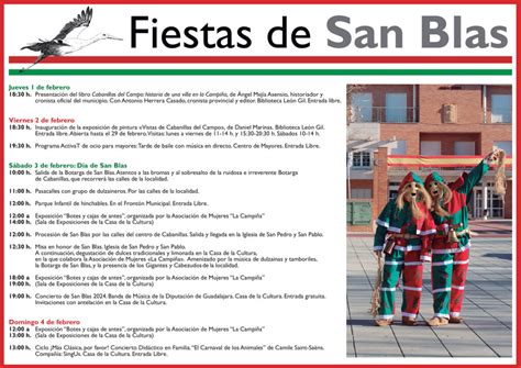 Fiestas De San Blas En Cabanillas Del Campo Programa Completo De