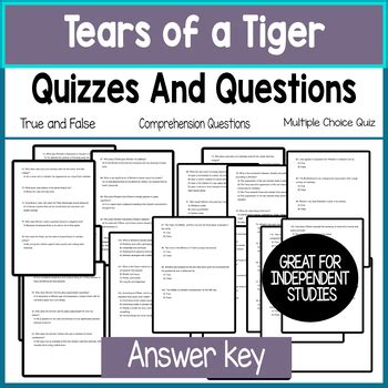 Tears Of A Tiger Questions And Answers