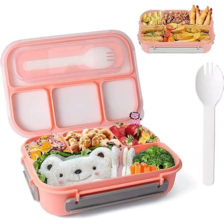 Caja Bento Box Ml Caja De Almuerzo Con Cuchara Fiambreras Con