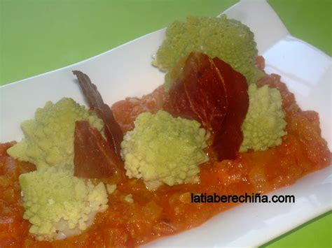 El blog de la tia Berechiña Romanesco con refrito de tomate