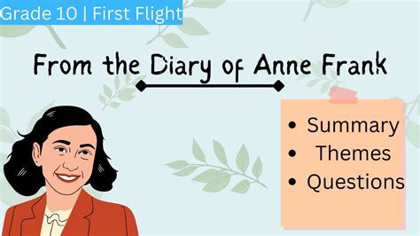 From The Diary Of Anne Frank Grade Summary Questions Easy