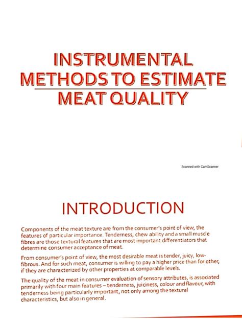 Analysis of Meat | PDF