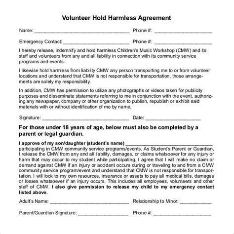 FREE 24 Sample Hold Harmless Agreement Templates In Google Docs MS