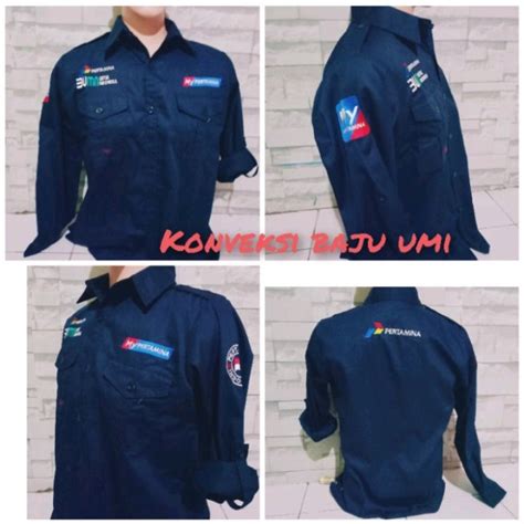 Jual Seragam Driver Seragam Pertamina Kemeja Seragam Bumn Shopee