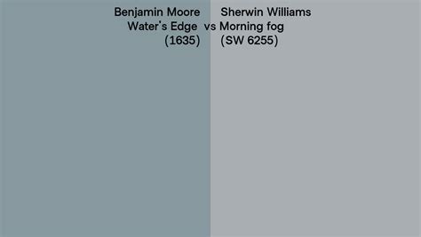 Benjamin Moore Water S Edge 1635 Vs Sherwin Williams Morning Fog SW