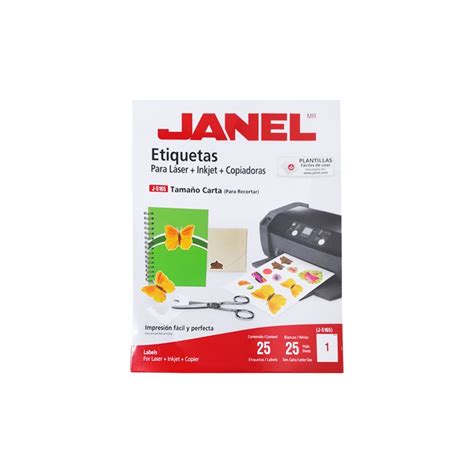 Etiqueta Janel Carta Laser C Hojas