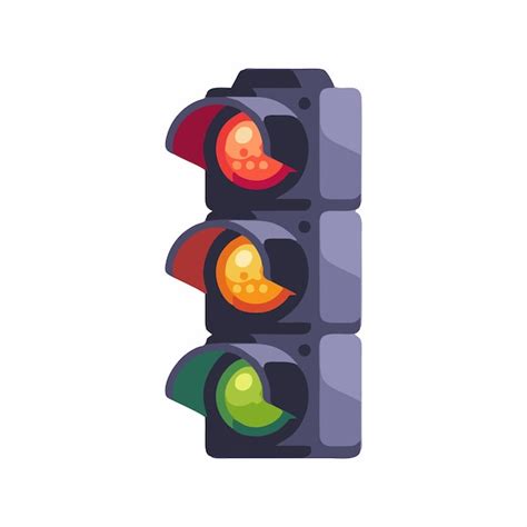 Premium Vector Vector Graphics Of Traffic Light Sign With Flat Design