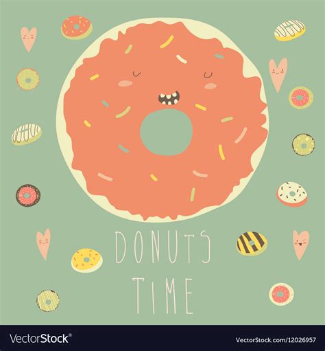 Donut with glaze Royalty Free Vector Image - VectorStock