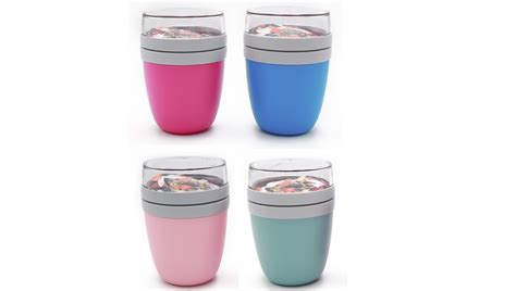 Mepal Lunchpot Ellipse 2 er Set Müslibecher to go Müsli Joghurt Becher