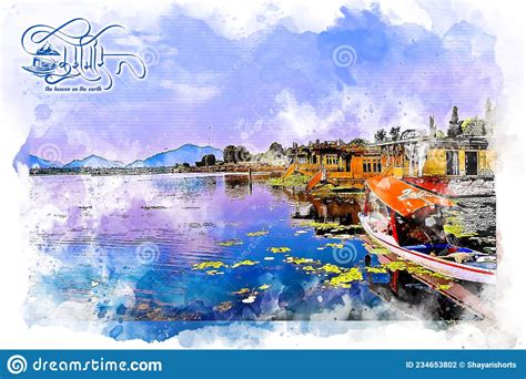 Digital Painting Of Kashmir Lake Kashmir The Heaven On Earth