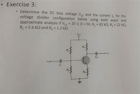 Answered • Determine The Dc Bias Voltage Vce And Bartleby