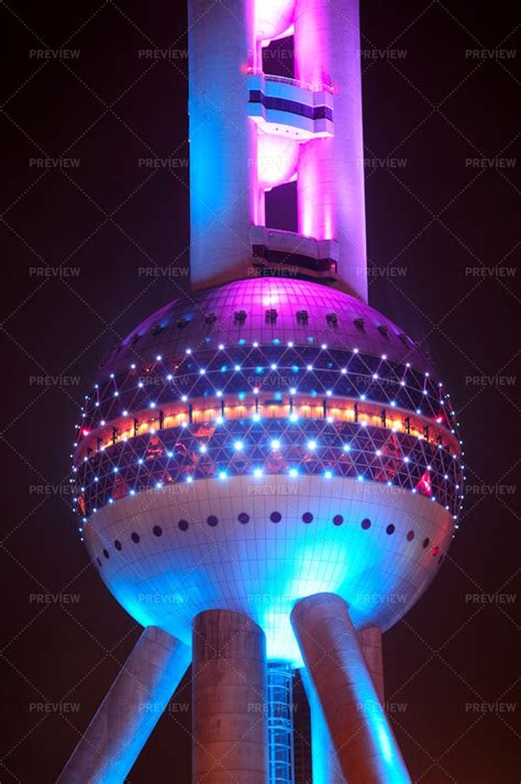 Oriental Pearl Tower Night View - Stock Photos | Motion Array