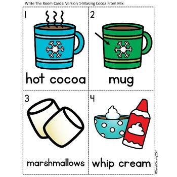 Winter Write The Room Making Hot Cocoa By Sarah S Tiny Seed Sarah Christy