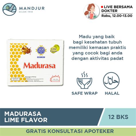 Jual Madurasa Lime Flavor Dus Isi Sachet Madu Asli Plus Jeruk