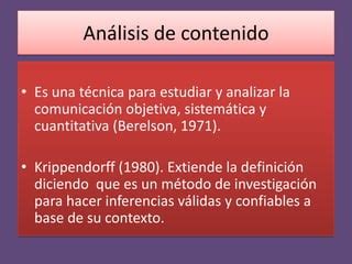 Analisis De Contenido PPT