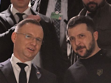 Duda i Zełenski spotkali się w Davos Kamera uchwyciła reakcję