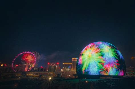 Sphere Debuts Its Colorful Display For Las Vegas Fourth Of July