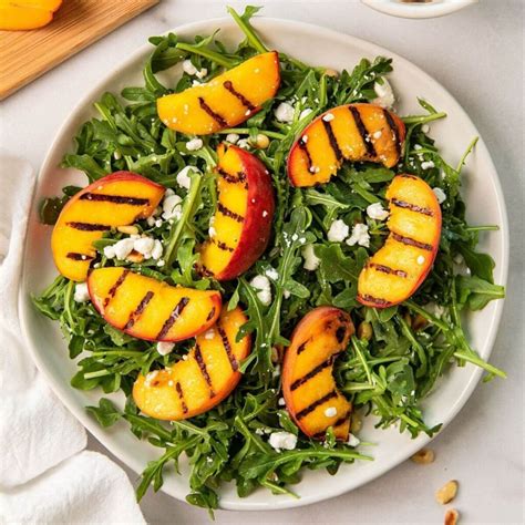 Balsamic Grilled Peach Summer Salad Healthful Blondie