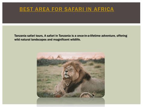 PPT - Tanzania Africa Safari Tours | See Endless Adventures PowerPoint