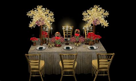 Wedding Table And Centerpiece 3d Model By Corinthian100