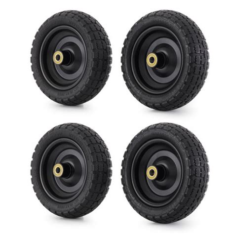 Gorilla Carts 10 Inch No Flat Replacement Wheel, Pneumatic Flat Free ...