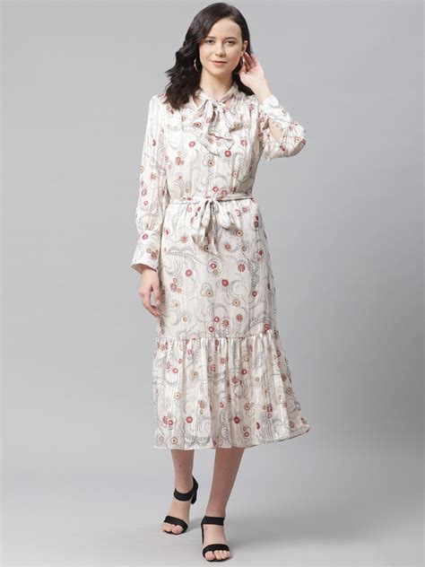 Buy Marks And Spencer Women White And Red Printed A Line Dress Dresses For Women 10948110 Myntra