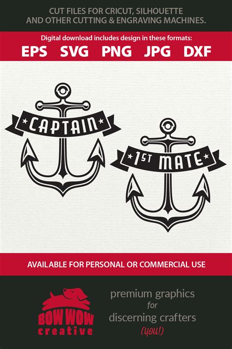 Boat Captain And First Mate Svg Eps  Png Dxf