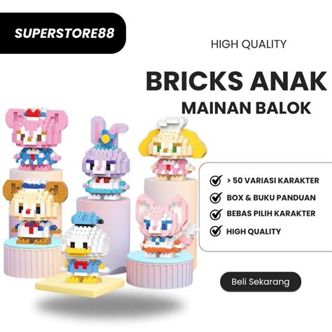 Jual Bricks Karakter Anak Permainan Blok Mainan Anak Permainan Bricks