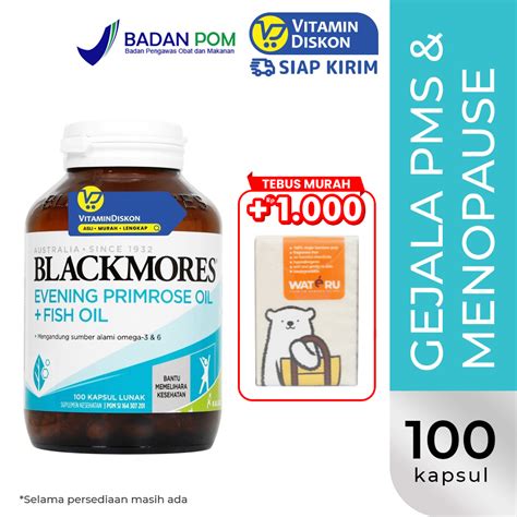 Jual Blackmores Evening Primrose Oil Plus Fish Oil BPOM Kalbe 100 Caps