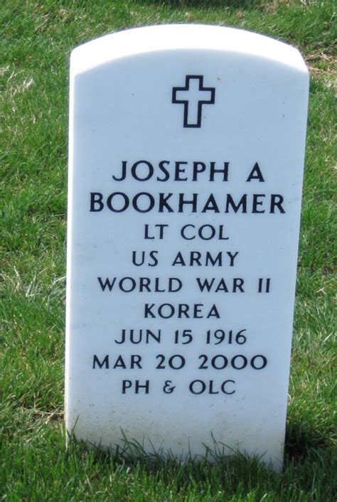 Ltc Joseph Anthony Bookhamer M Morial Find A Grave