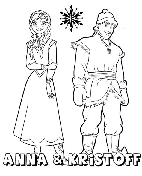 Anna And Kristoff Free Printable Coloring Page Coloring Home