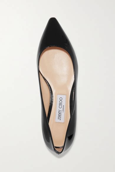 Jimmy Choo Romy Patent Leather Point Toe Flats Net A Porter Com