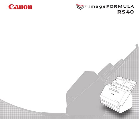 User Manual Canon Imageformula Rs English Pages