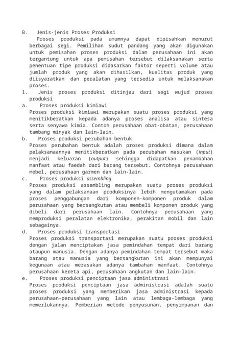 Docx Jenis Proses Produksi Dokumen Tips