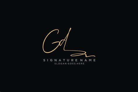 Initial Gd Letter Signature Logo Template Elegant Design Logo Sign