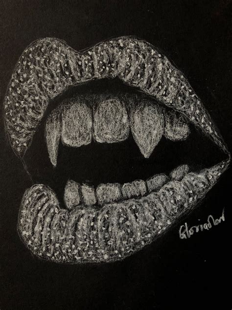 Vampire Teeth Drawing