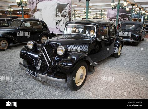 Citroen Traction Avant Noire Vintage Voiture Schlumpfs Motor Museum