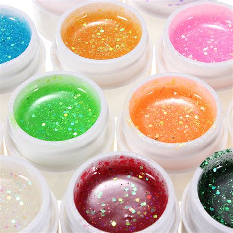 12 Colors Glitter UV Gel Builder Polish Set - US$8.08